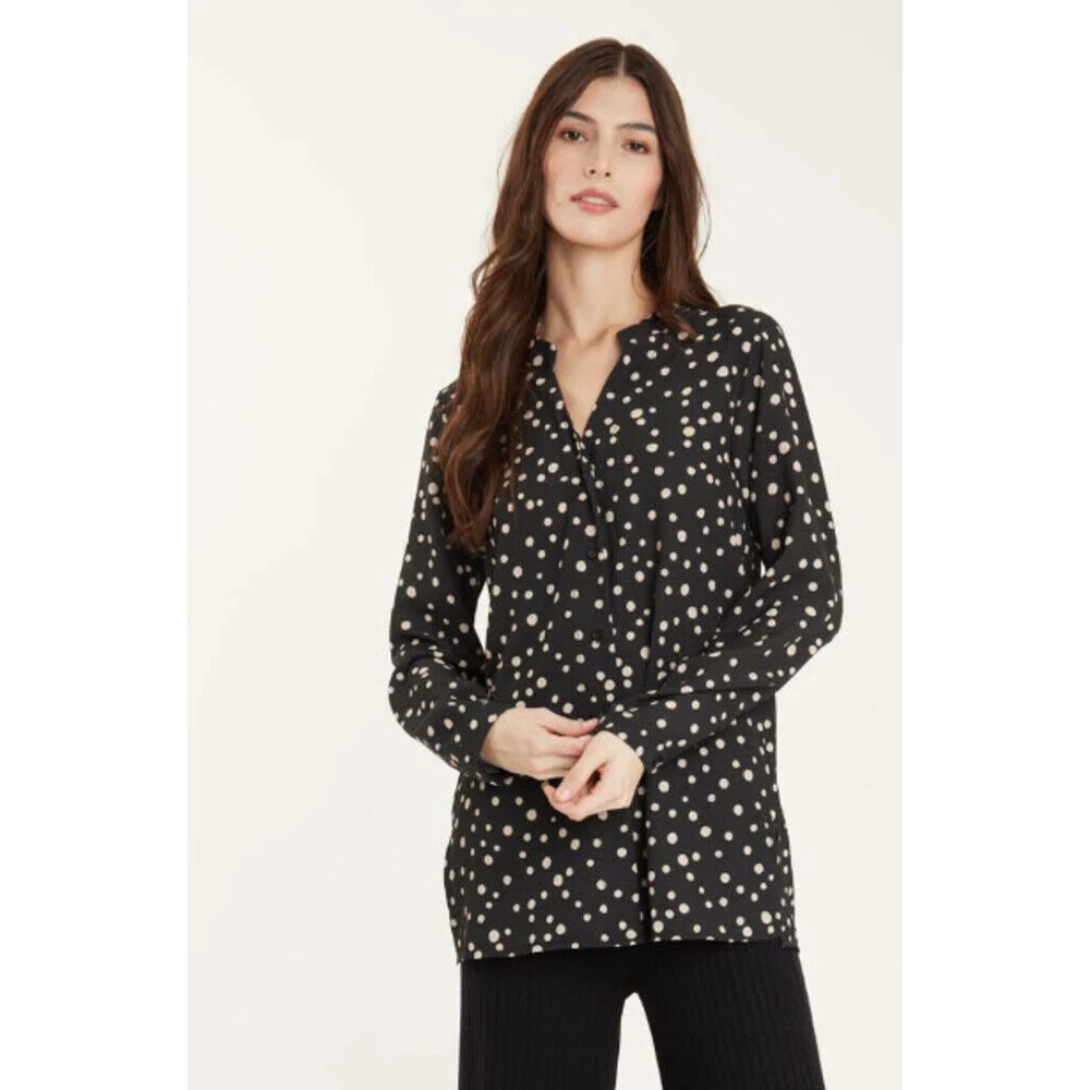 PISTACHE GEORGETTE BLOUSE DOTTED PRINT SIZE SMALL